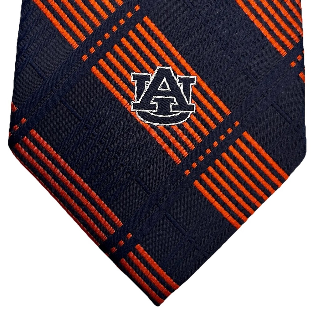 Auburn Tigers Plaid Mens Necktie College University Logo Alumni Neck Tie